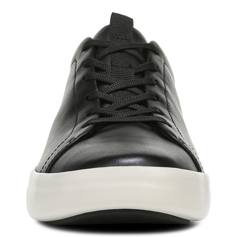 Vionic Black Leather Paisley Trainer