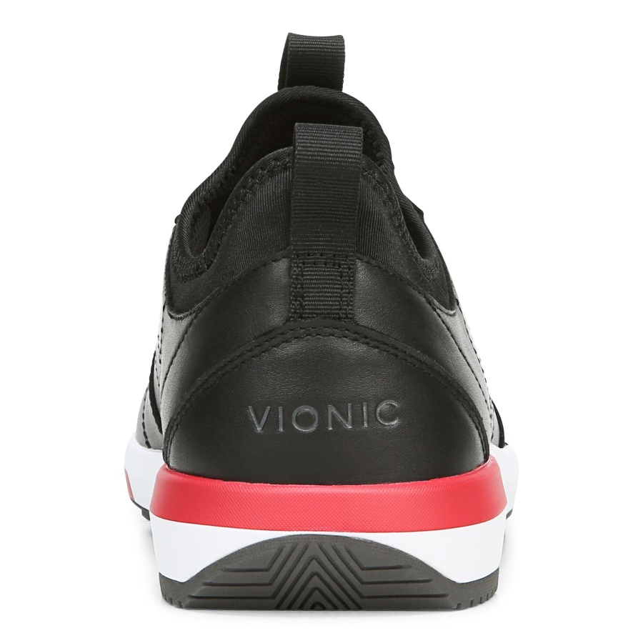 Vionic Black Leather Trent Sneaker