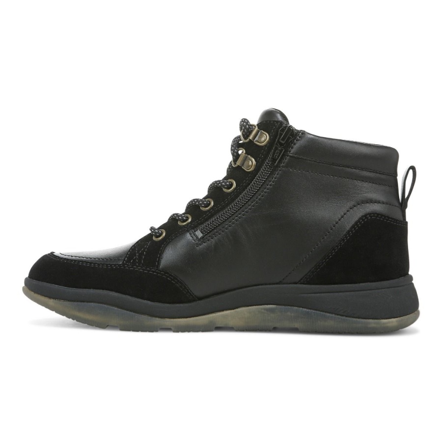 Vionic Black Leather Whitley Boot