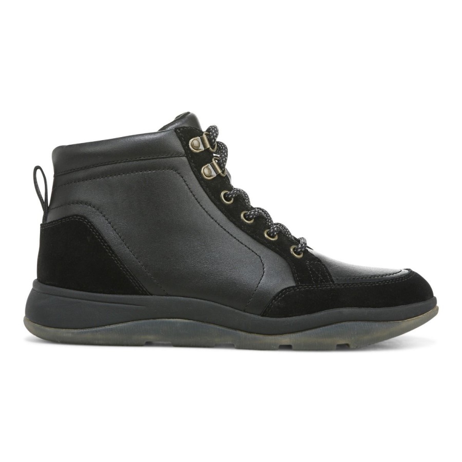 Vionic Black Leather Whitley Boot