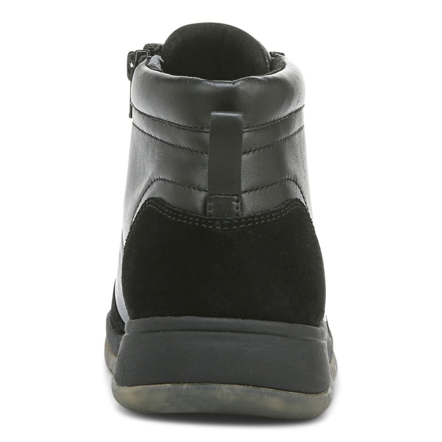 Vionic Black Leather Whitley Boot