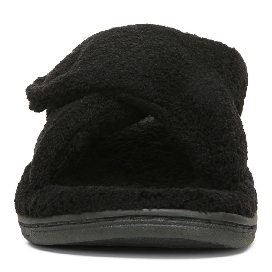 Vionic Black Relax Slippers