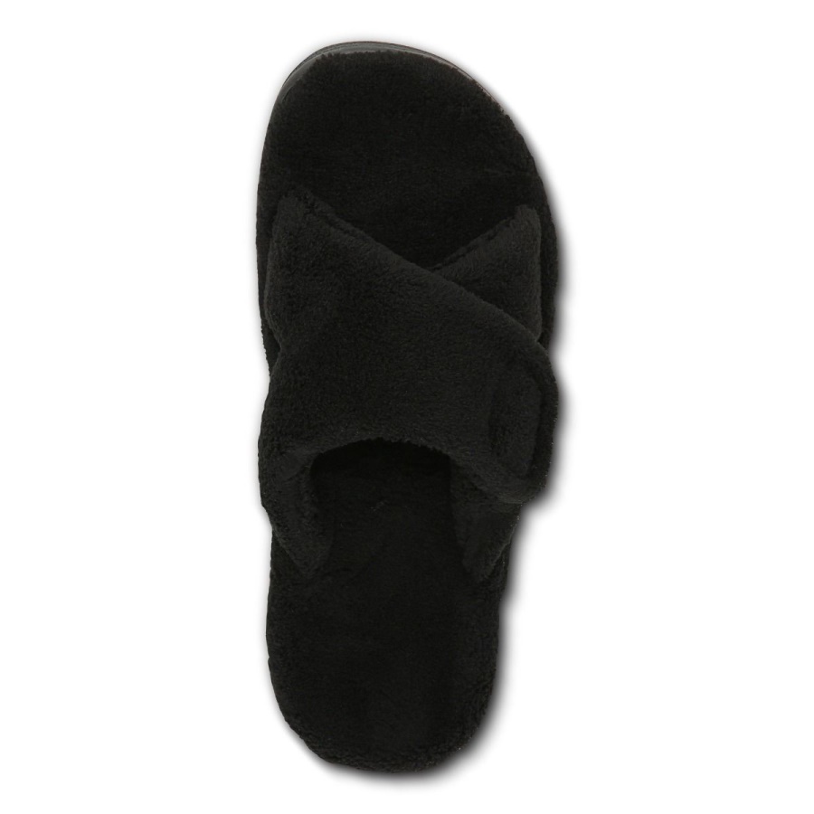 Vionic Black Relax Slippers