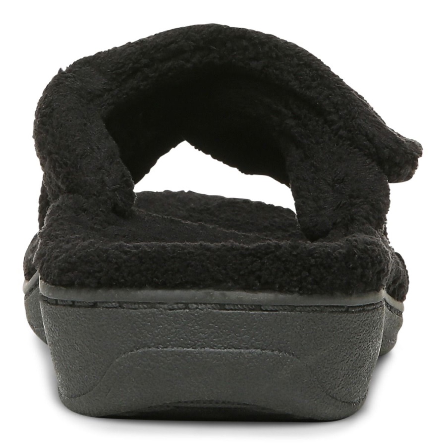 Vionic Black Relax Slippers