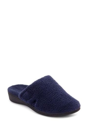 Vionic Blue Gemma Mule Soft Slippers