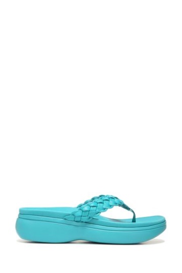 Vionic Blue Kenji Thong Wedge Sandals