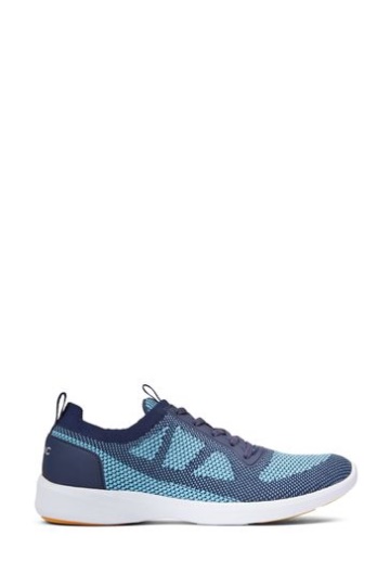 Vionic Blue Lenora knit Lace Up Trainers