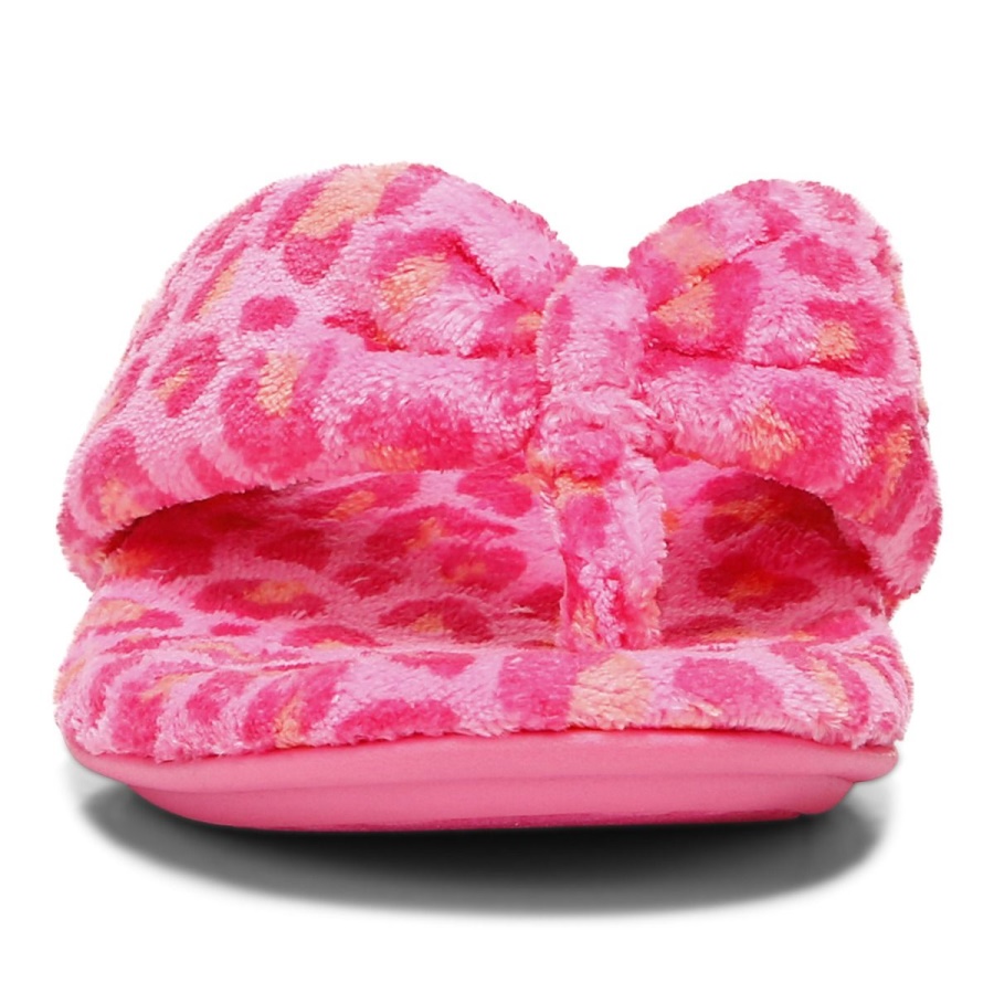 Vionic Bubblegum Leopard Lydia Slipper
