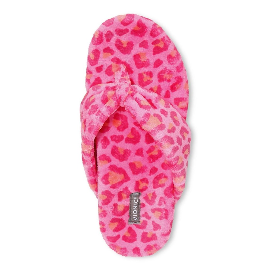 Vionic Bubblegum Leopard Lydia Slipper