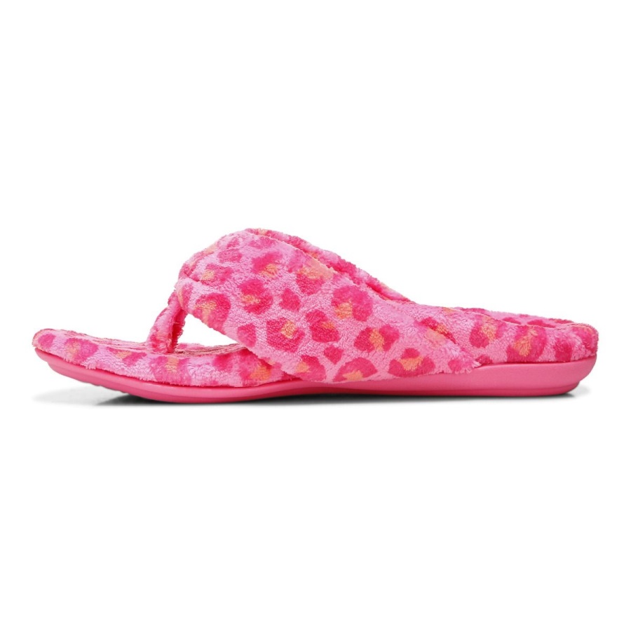 Vionic Bubblegum Leopard Lydia Slipper