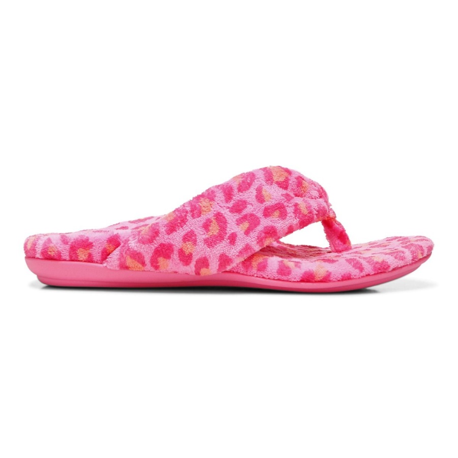 Vionic Bubblegum Leopard Lydia Slipper