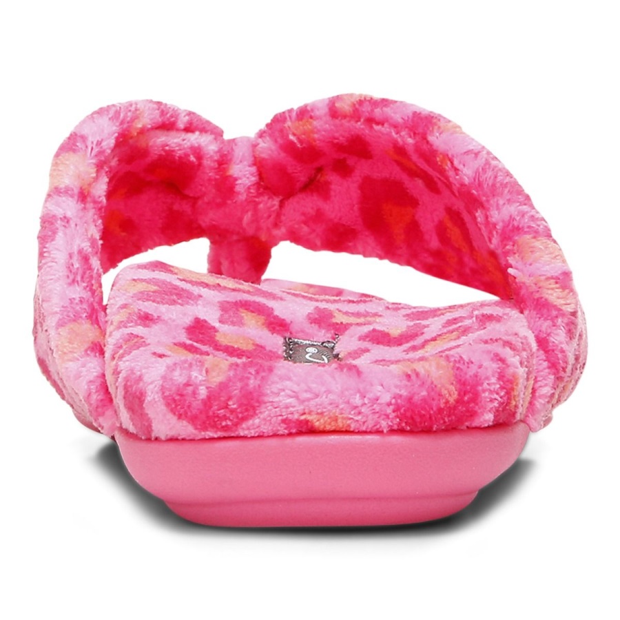 Vionic Bubblegum Leopard Lydia Slipper