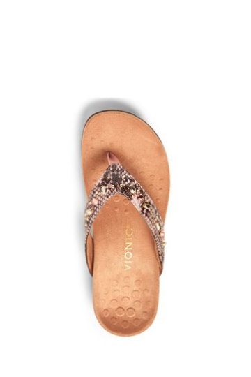 Vionic Camellia Blush Pink Lucia Toe Post Sandals