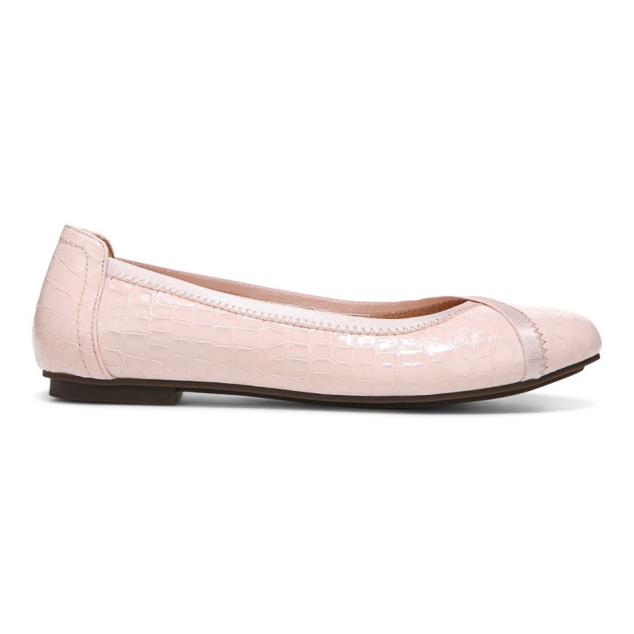 Vionic Caroll Ballet Flat Cloud Pink Croc