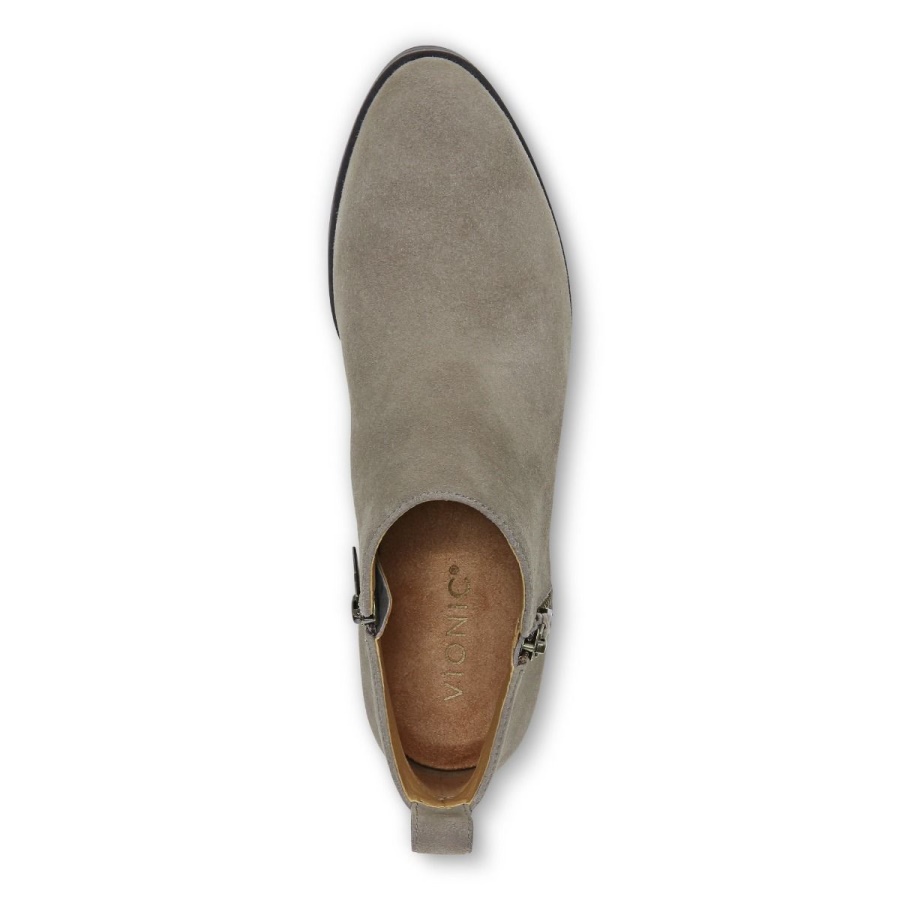 Vionic Cecily Ankle Boot Stone Suede