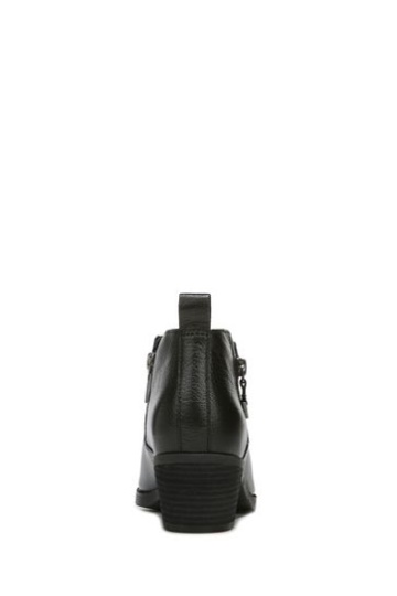 Vionic Cecily Black Waterproof Tumbled Leather Ankle Boots