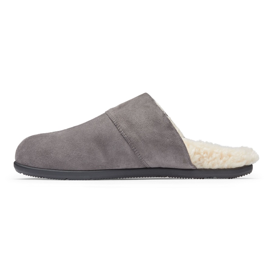 Vionic Charcoal Suede Alfons Mule Slipper