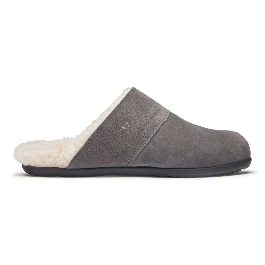 Vionic Charcoal Suede Alfons Mule Slipper