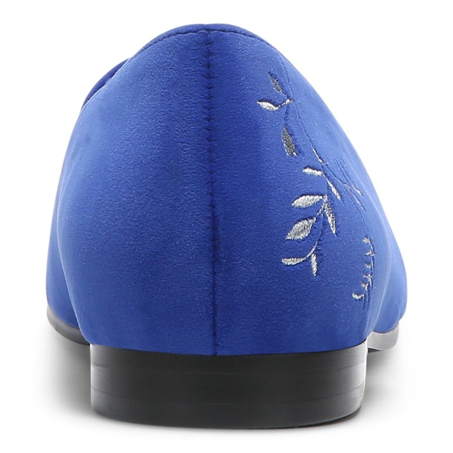 Vionic Cobalt Velvet Willa Slip on Flat
