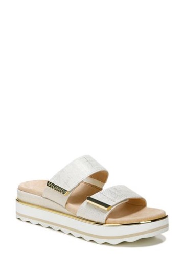 Vionic Cream Brandie Slider Sandals