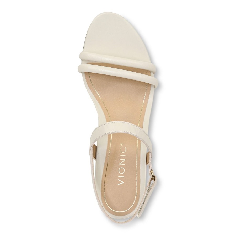 Vionic Cream Emmy Wedge Sandal