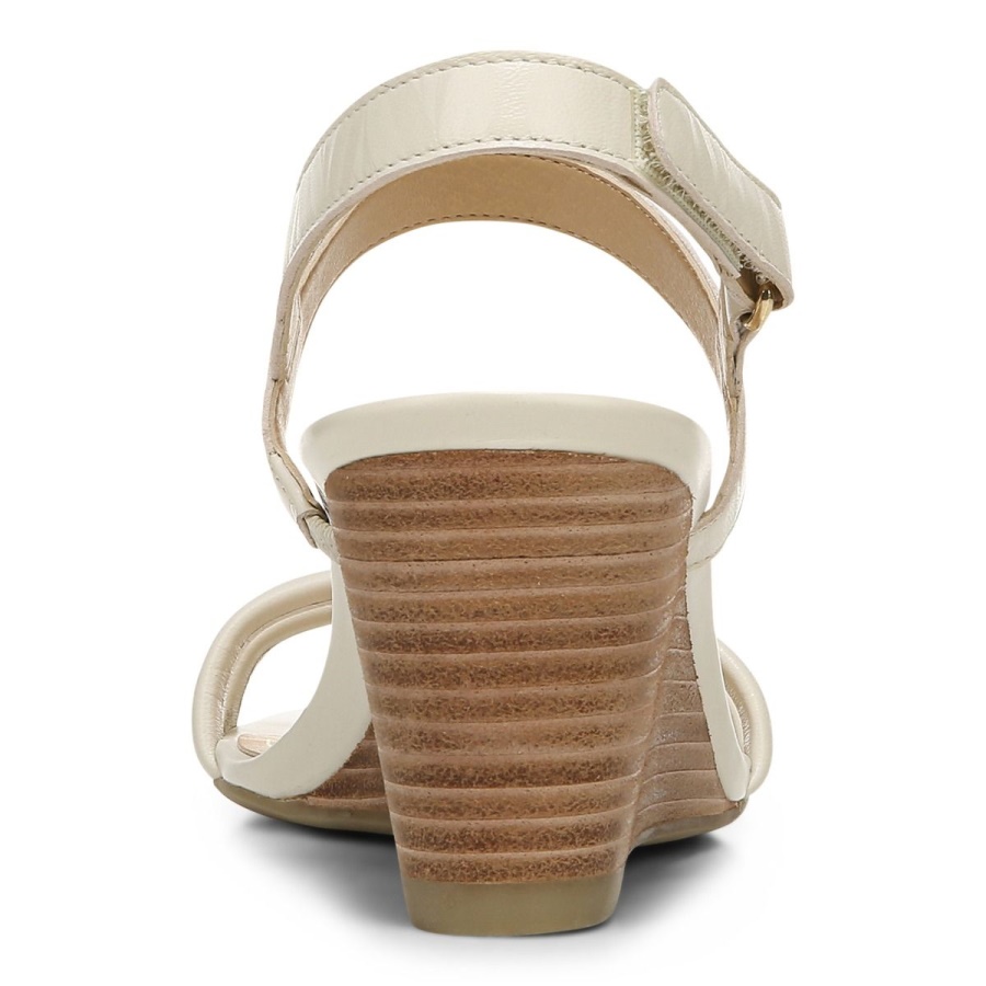 Vionic Cream Emmy Wedge Sandal