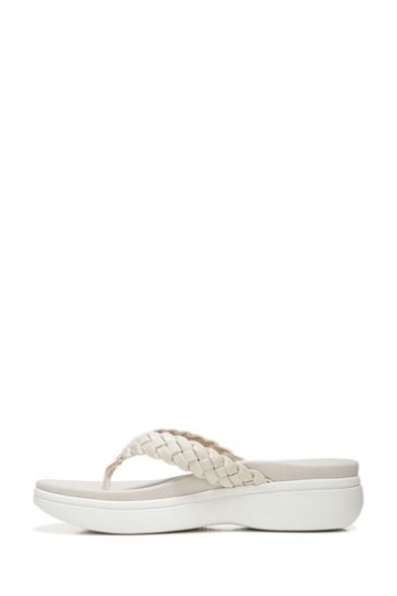 Vionic Cream Kenji Thong Wedge Sandals