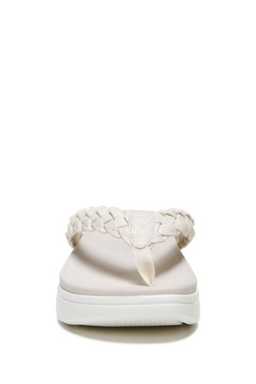 Vionic Cream Kenji Thong Wedge Sandals