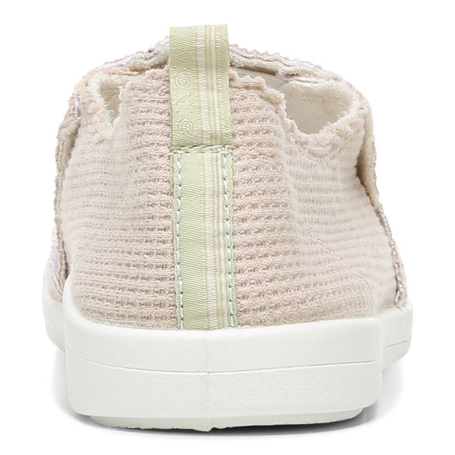 Vionic Cream Knit Beach Malibu Slip on Sneaker Waffle Knit