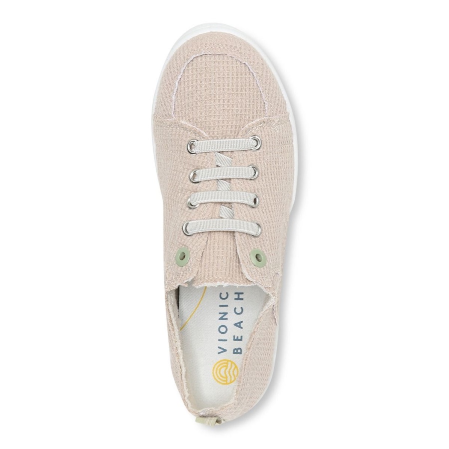 Vionic Cream Knit Beach Pismo Casual Sneaker Knit