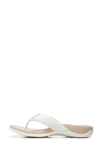 Vionic Cream Layne Thong Sandals