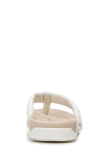 Vionic Cream Layne Thong Sandals