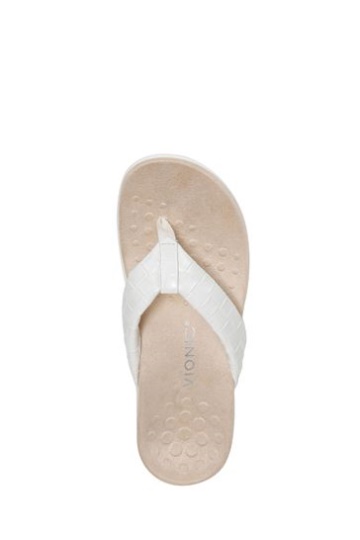 Vionic Cream Layne Thong Sandals