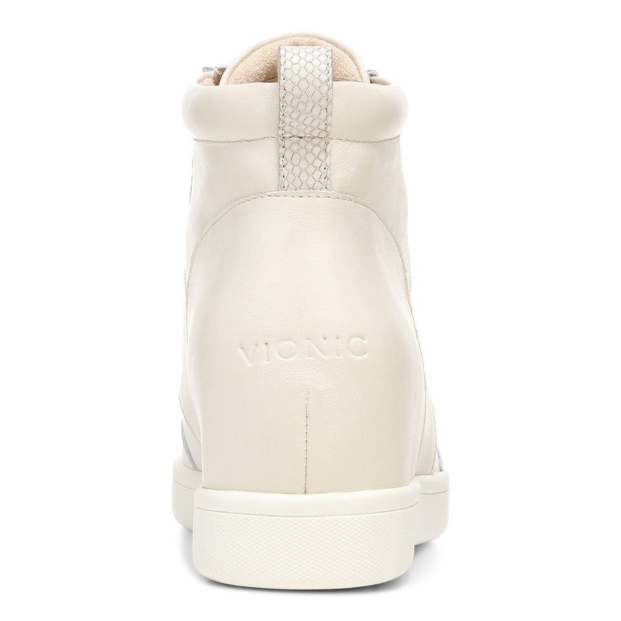 Vionic Cream Leather Jordy High Top