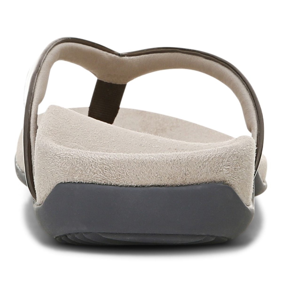 Vionic Dillon Toe Post Sandal Pewter