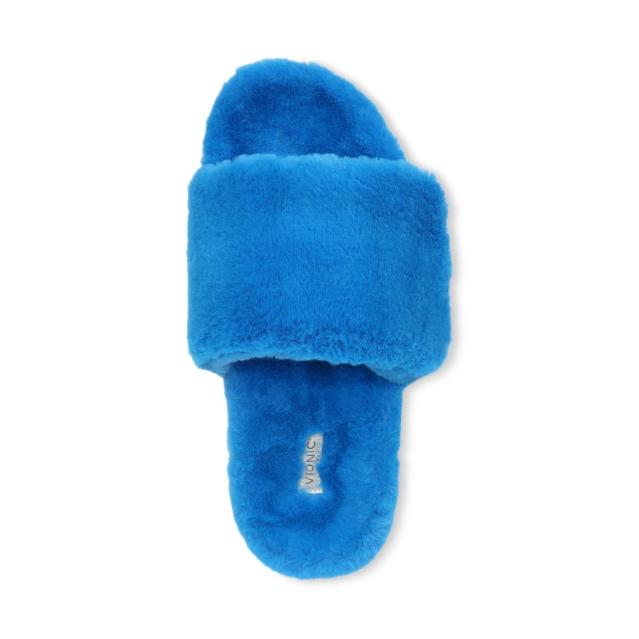 Vionic Dream Plush Slipper Atomic Blue Plush