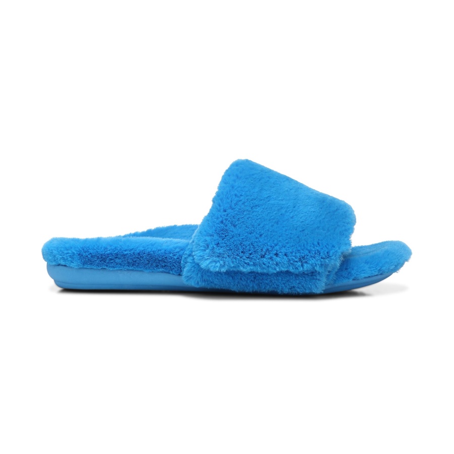 Vionic Dream Plush Slipper Atomic Blue Plush