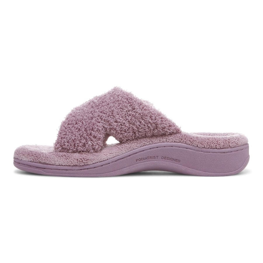 Vionic Dusk Curly Terry Relax Slippers