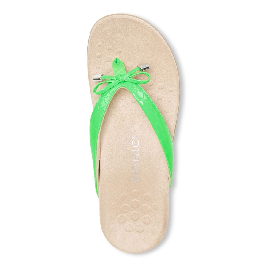 Vionic Electric Green Bella Toe Post Sandal