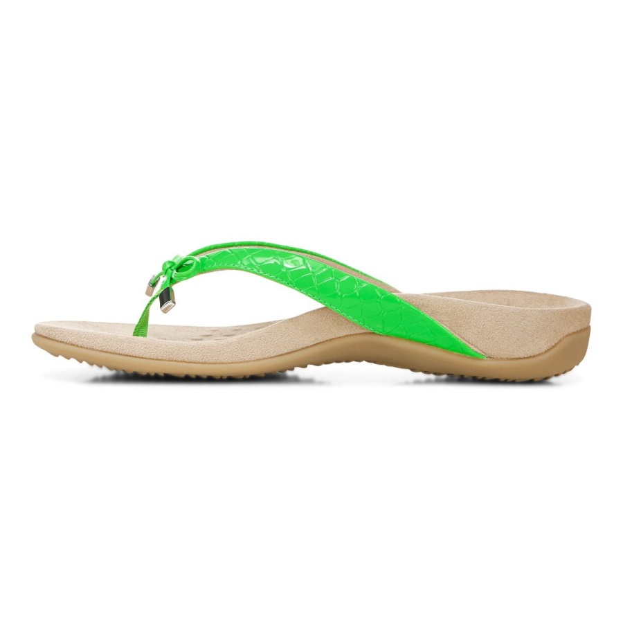 Vionic Electric Green Bella Toe Post Sandal