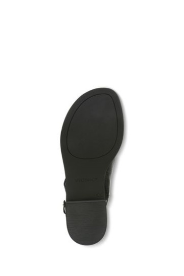 Vionic Ella Black Ankle Strap Sandals