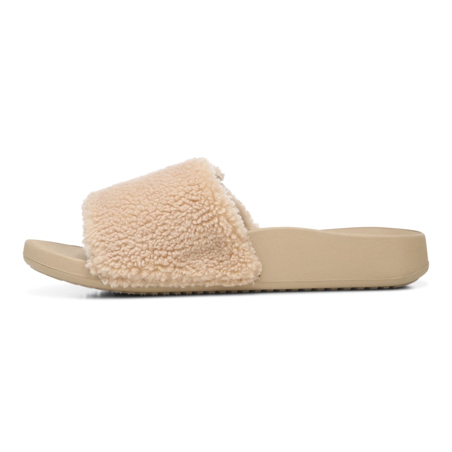Vionic Ginger Shearling Keira Slide Sandal
