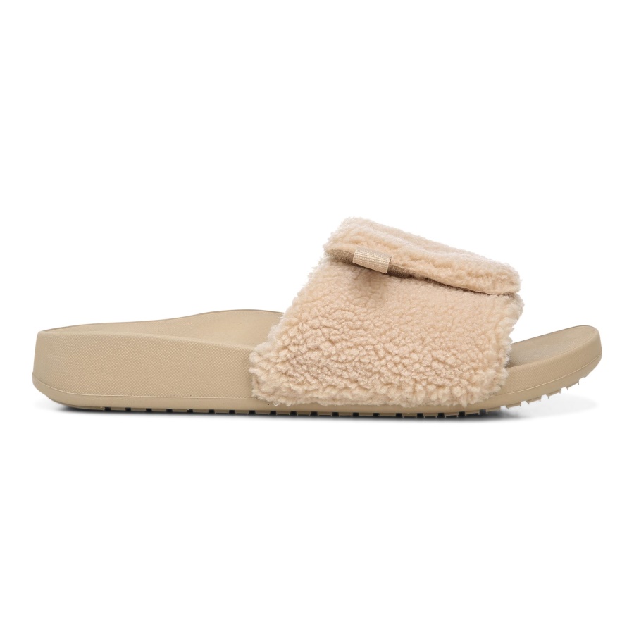 Vionic Ginger Shearling Keira Slide Sandal