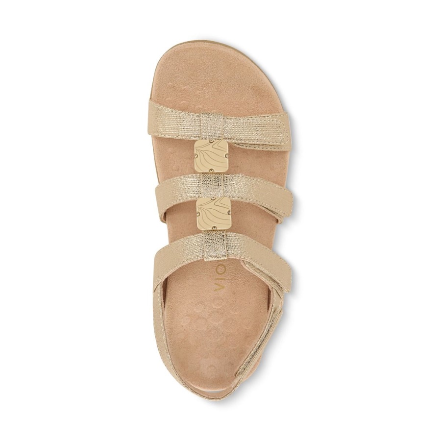 Vionic Gold Amber Adjustable Sandal