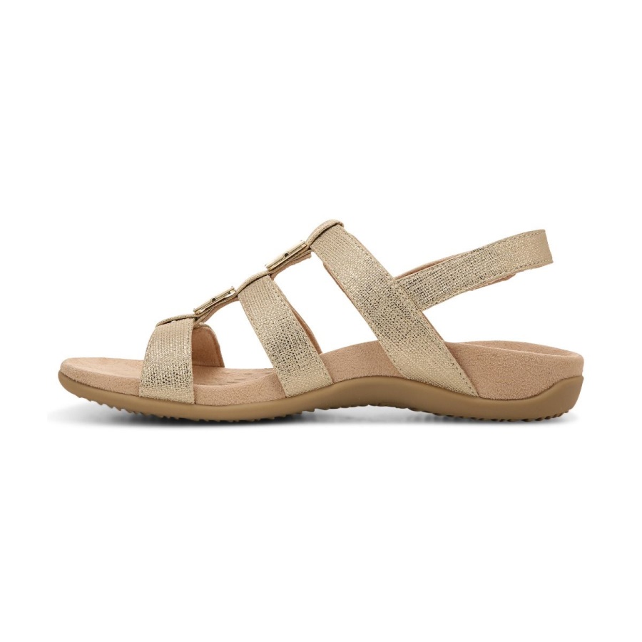Vionic Gold Amber Adjustable Sandal