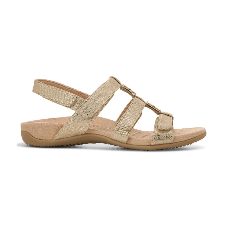 Vionic Gold Amber Adjustable Sandal