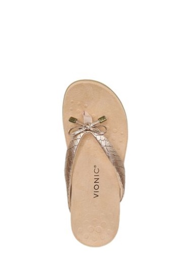 Vionic Gold Bella Thong Sandals