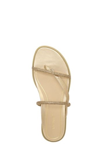 Vionic Gold Prism Slide Sandals