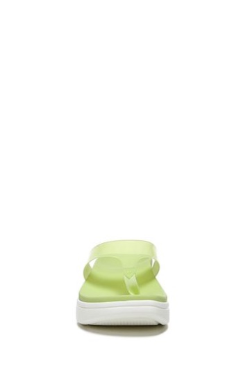 Vionic Green Luminous Thong Wedge Sandals
