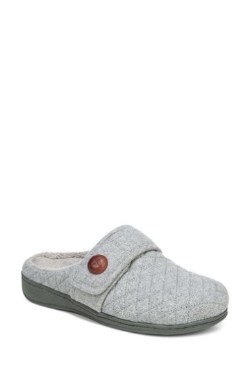 Vionic Grey Carlin Mule Slippers